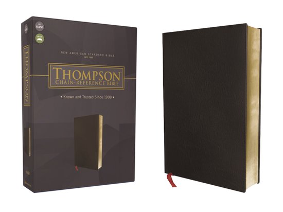 NASB, Thompson Chain-Reference Bible, Bonded Leather, Black, Red Letter, 1977 Text