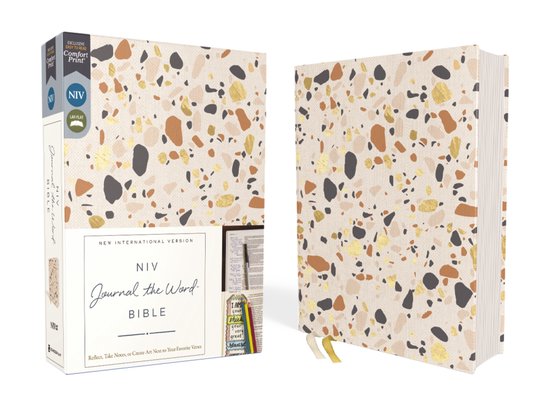 NIV Journal the Word Bible- NIV, Journal the Word Bible (Perfect for Note-Taking), Cloth over Board, Cream, Red Letter, Comfort Print