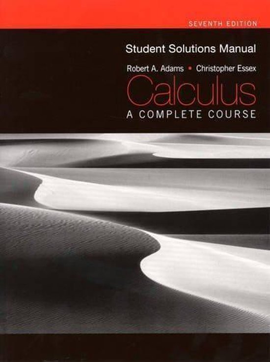 Student Solutions Manual For Calculus: A Complete Course