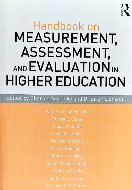 Handbook on Measurement, Assessment, and Evaluation in Higher Education