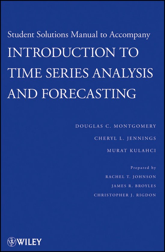 Introduction To Time Series Analysis And Forecasting