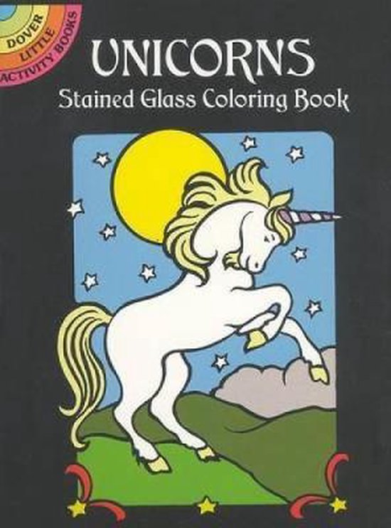 Unicorns Stained Glass Colouring BO