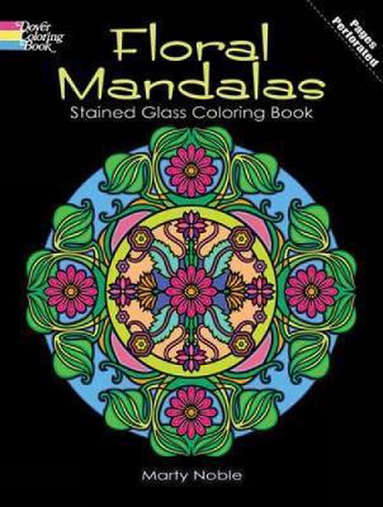 Floral Mandalas Stained Glass Coloring Book