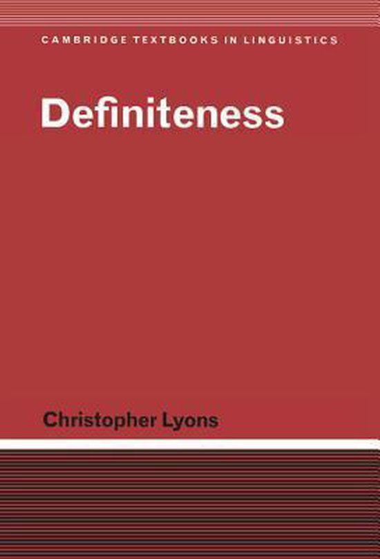 Cambridge Textbooks in Linguistics- Definiteness