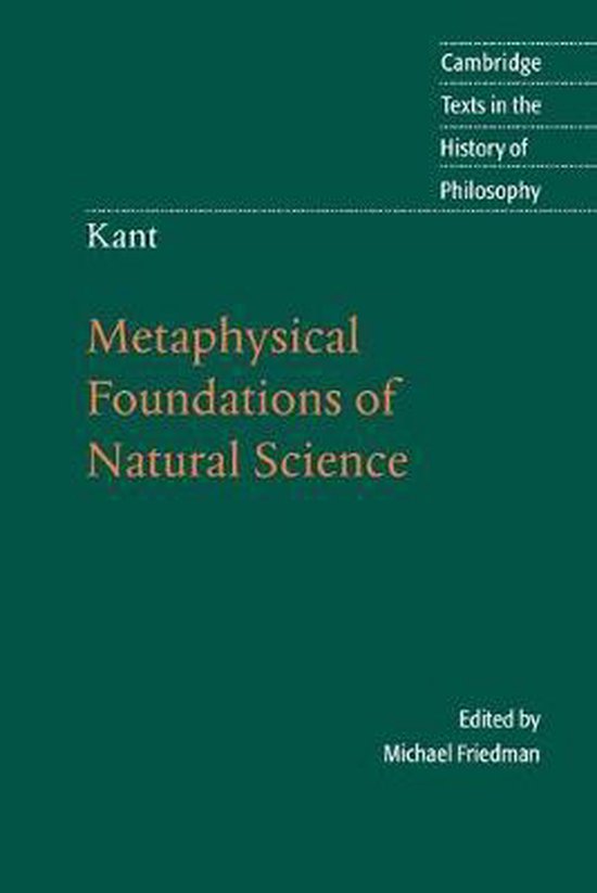 Kant: Metaphysical Foundations Of Natural Science