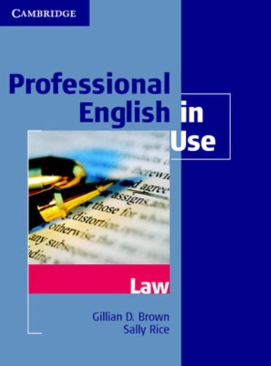 Professional English In Use Law