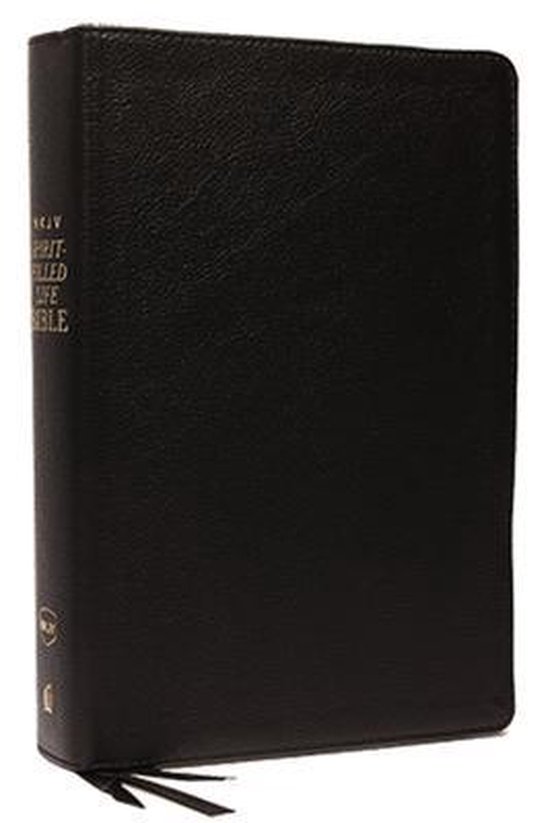 NKJV, Spirit-Filled Life Bible, Third Edition, Genuine Leather, Black, Thumb Indexed, Red Letter, Comfort Print