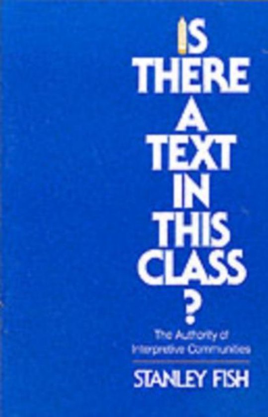 Is There a Text in This Class?