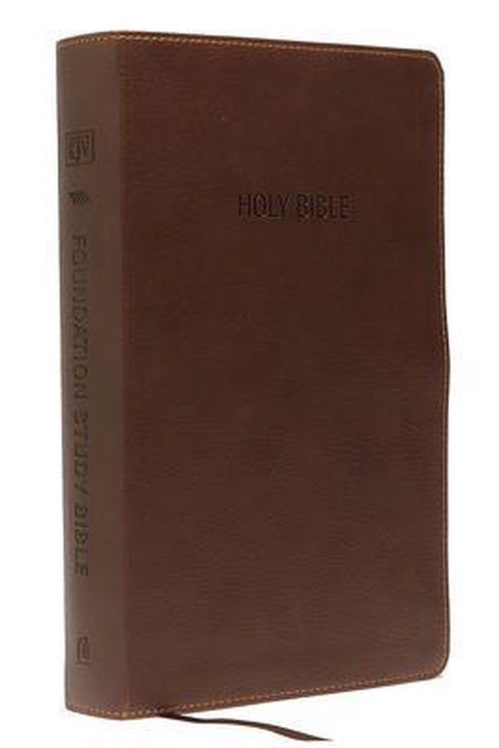 KJV, Foundation Study Bible, Leathersoft, Brown, Red Letter Edition