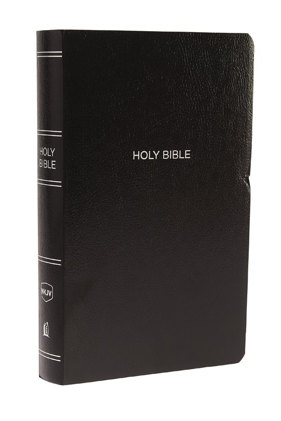 NKJV, Gift and Award Bible, Leather-Look, Black, Red Letter, Comfort Print