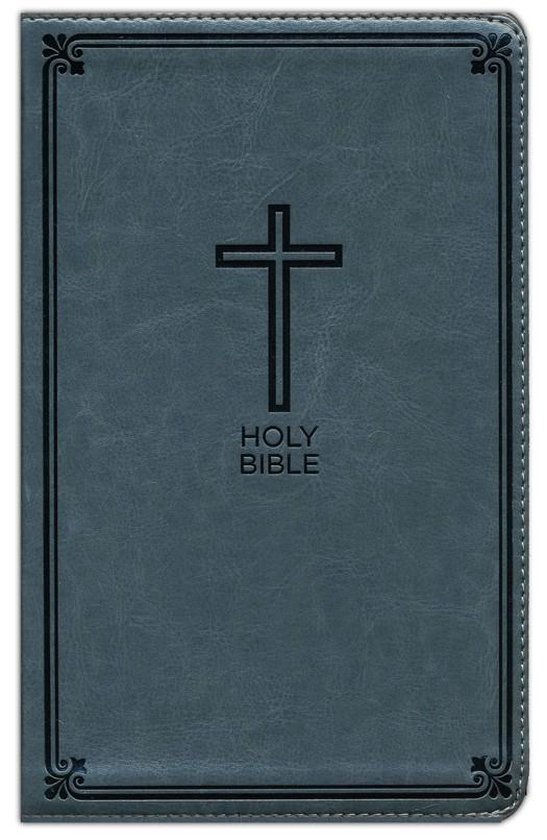 NKJV, Deluxe Gift Bible, Leathersoft, Gray, Red Letter Edition, Comfort Print