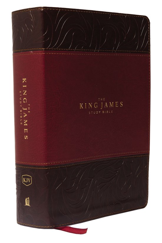 The King James Study Bible, Imitation Leather, Burgundy, Full-Color Edition