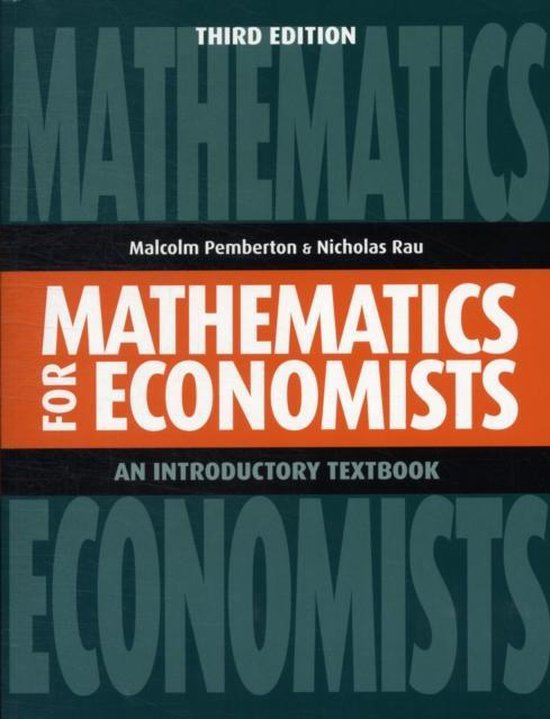 Mathematics for Economists