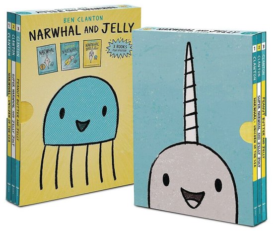 Narwhal and Jelly Box Set Books 1, 2, 3, and Poster Narwhal and Jelly Book