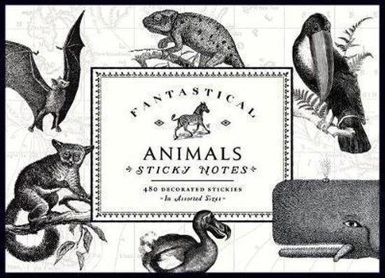 Alice Scott Vintage Prints Fantastical Animals Sticky Notes