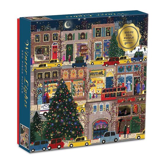 Winter Lights Foil Puzzle 500 Piece Puzzle