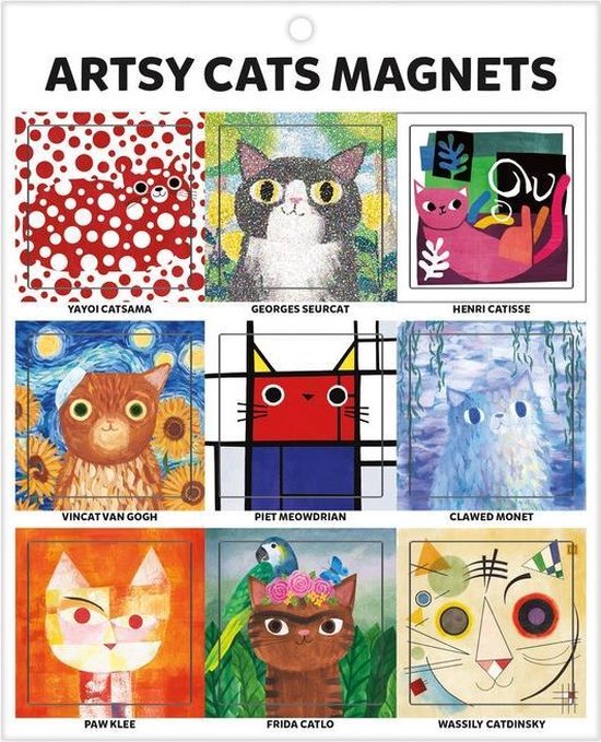 Magnets Artsy Cats