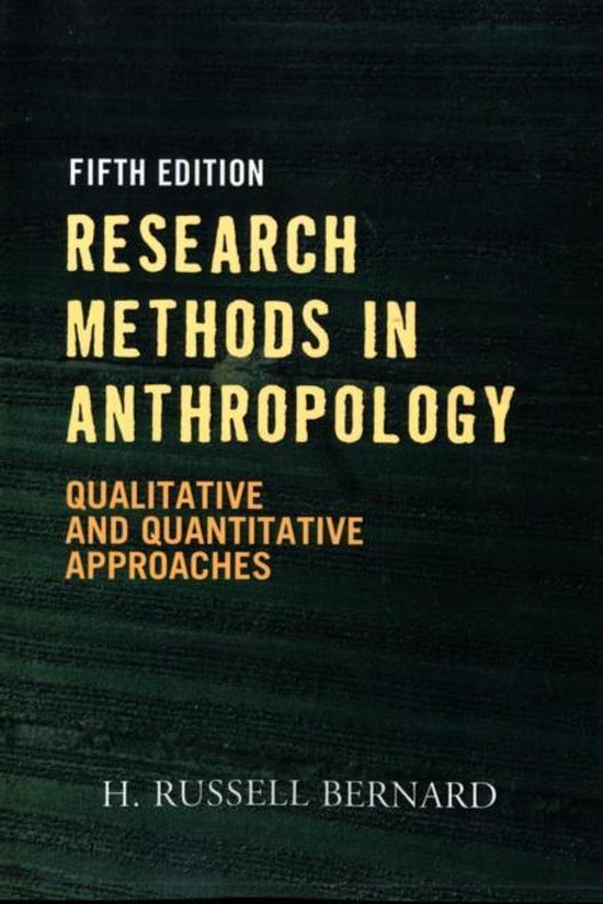 Research Methods in Anthropology