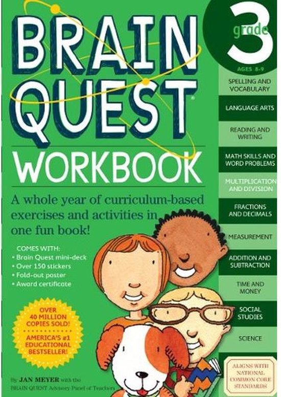 Brain Quest Workbook: 3rd Grade [With Stickers]