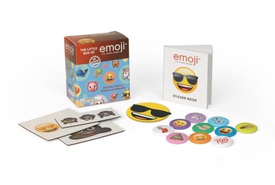 The Little Box of emoji With Pins, Patch, Stickers, and Magnets Miniature Editions