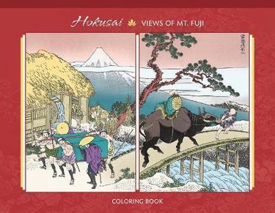 Hokusai 100 Views of Mt Fuji Adult Colouring Book