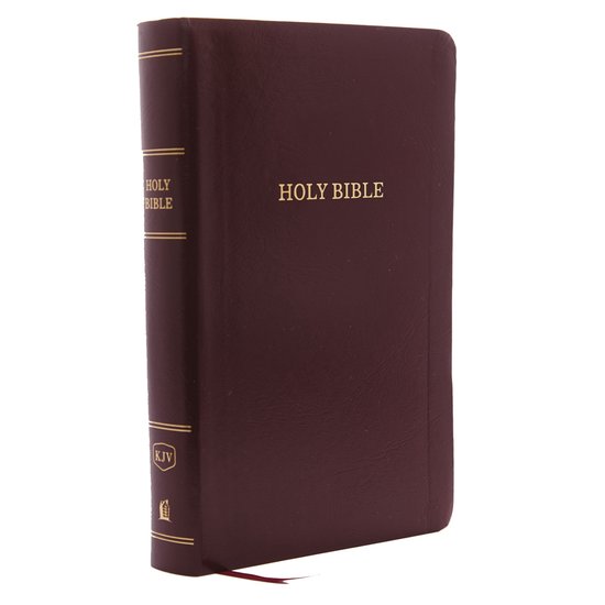 KJV, Reference Bible, Personal Size Giant Print, LeatherLook, Burgundy, Red Letter Edition