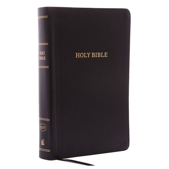 KJV, Reference Bible, Personal Size Giant Print, Bonded Leather, Black, Indexed, Red Letter Edition