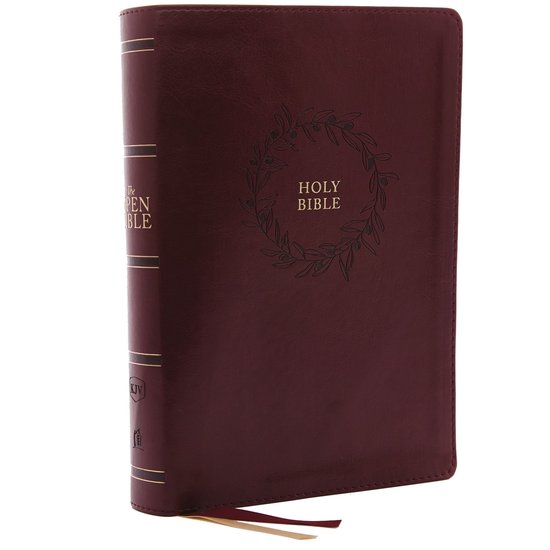 The Kjv, Open Bible, Leathersoft, Burgundy, Red Letter Edition, Comfort Print: Complete Reference System