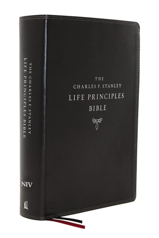 NIV, Charles F. Stanley Life Principles Bible, 2nd Edition, Leathersoft, Black, Comfort Print