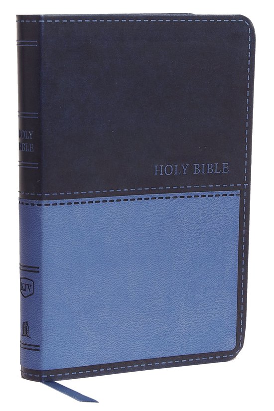 KJV, Value Thinline Bible, Compact, Leathersoft, Blue, Red Letter Edition, Comfort Print