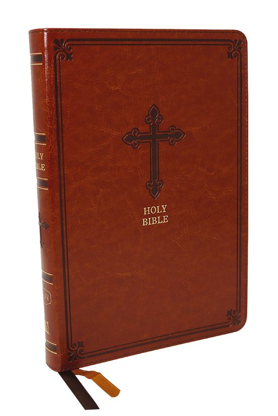 KJV, Thinline Bible, Leathersoft, Brown, Red Letter Edition, Comfort Print