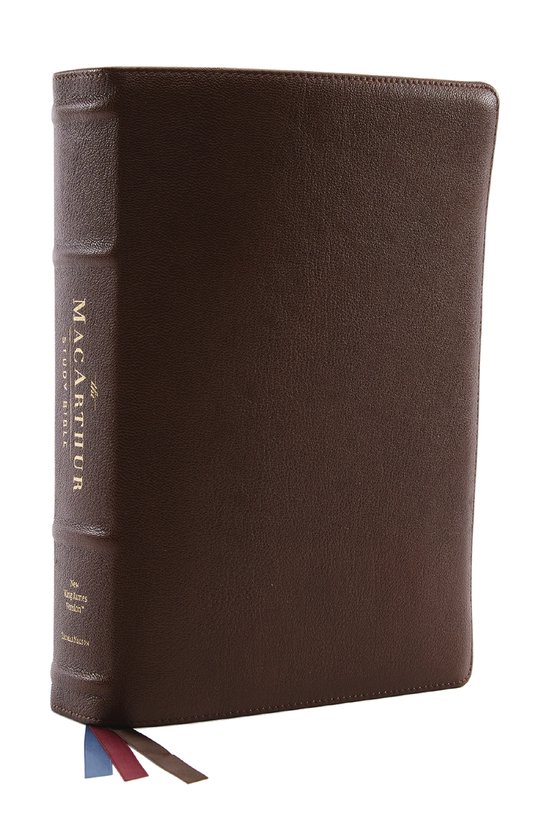 NKJV, MacArthur Study Bible, 2nd Edition, Premium Goatskin Leather, Brown, Premier Collection, Comfort Print