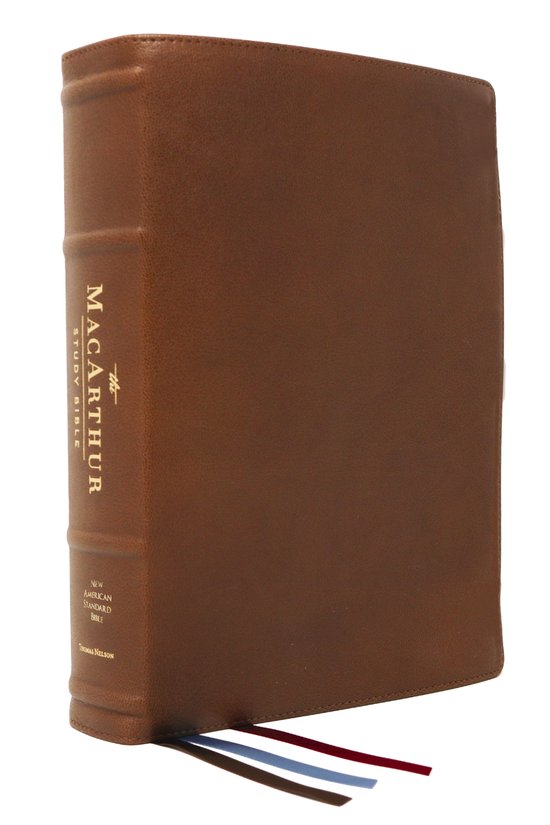 NASB, MacArthur Study Bible, 2nd Edition, Premium Goatskin Leather, Brown, Premier Collection, Comfort Print