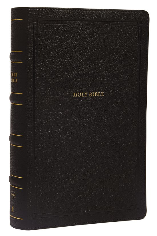 NKJV, End-of-Verse Reference Bible, Personal Size Large Print, Leathersoft, Black, Red Letter, Comfort Print