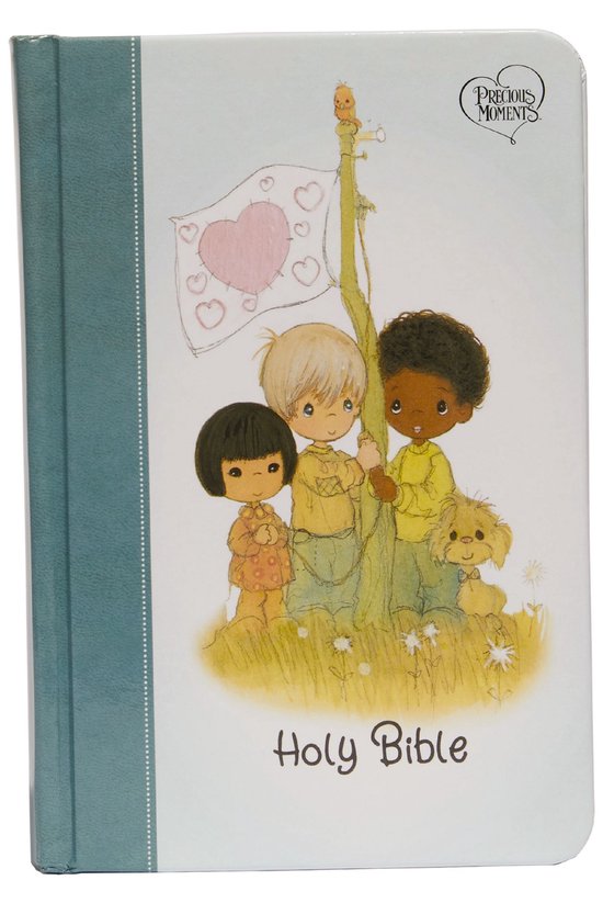 NKJV, Precious Moments Small Hands Bible, Teal, Hardcover, Comfort Print Holy Bible, New King James Version