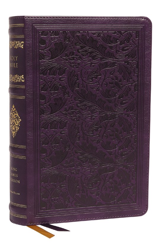 KJV, Personal Size Reference Bible, Sovereign Collection, Leathersoft, Purple, Red Letter, Thumb Indexed, Comfort Print