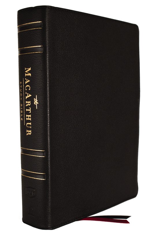 NKJV, MacArthur Study Bible, 2nd Edition, Genuine Leather, Black, Comfort Print