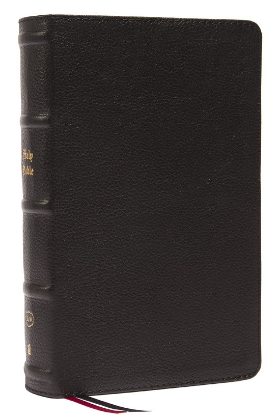 KJV Holy Bible: Large Print Single-Column with 43,000 End-of-Verse Cross References, Black Genuine Leather, Personal Size, Red Letter, (Thumb Indexed): King James Version