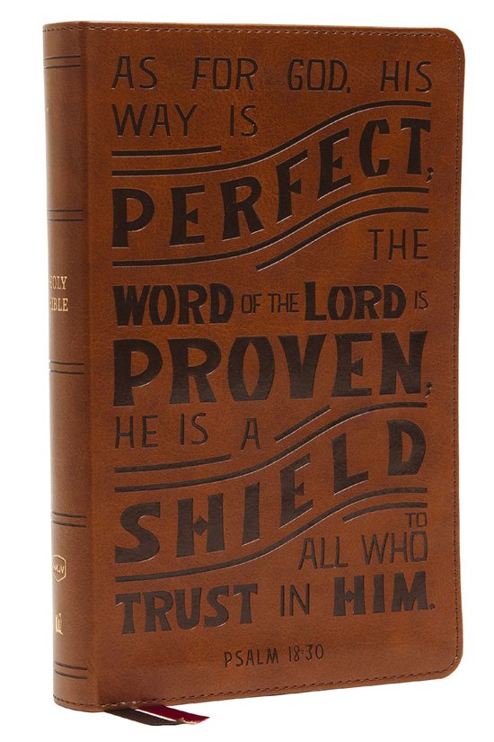 NKJV, Personal Size Reference Bible, Verse Art Cover Collection, Leathersoft, Tan, Red Letter, Thumb Indexed, Comfort Print