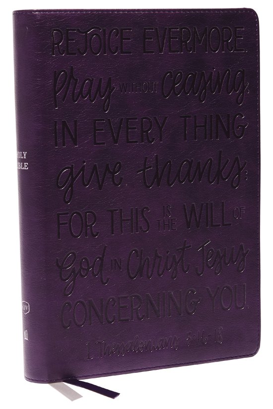 KJV Holy Bible: Large Print with 53,000 Cross References, Purple Leathersoft, Red Letter, Comfort Print: King James Version (Verse Art Cover Collection)