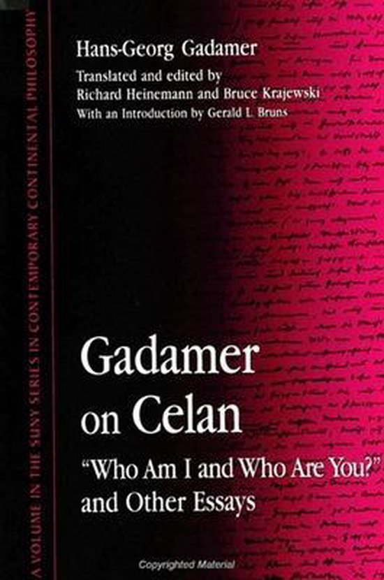 Gadamer On Celan