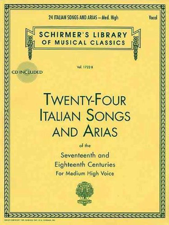 24 Italian Songs & Arias - Medium High Voice