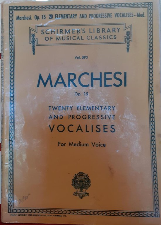 20 Elementary And Progressive Vocalises, Op. 15