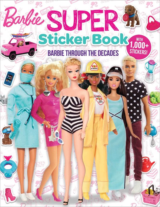 1001 Stickers- Barbie: Super Sticker Book: Through the Decades