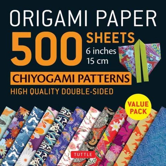 Origami Paper 500 sheets Chiyogami Designs 6 15cm Tuttle Origami Paper Origami Sheets Printed with 12 Different Designs Instructions for 8 Sheets Printed with 12 Different Designs