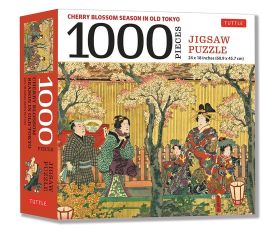 Cherry Blossom Season in Old Tokyo- 1000 Piece Jigsaw Puzzle