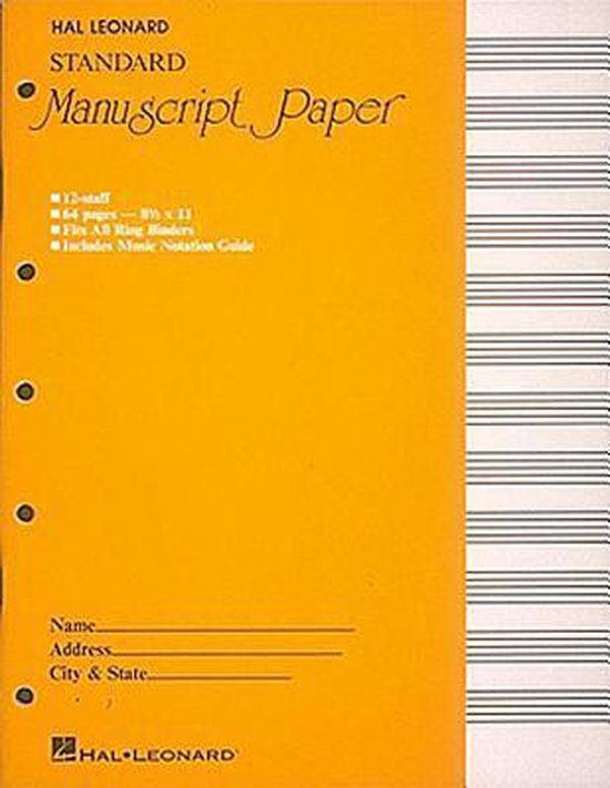 Standard Manuscript Paper ( Yellow Cover)