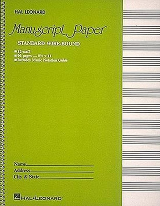 Standard Wirebound Manuscript Paper