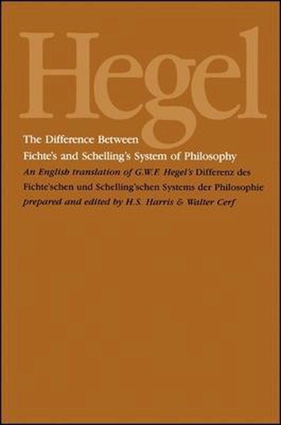 The Difference Between Fichte's and Schelling's System of Philosophy