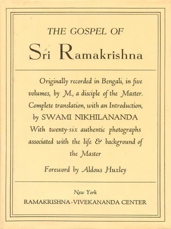 Gospel of Sri Ramakrishna